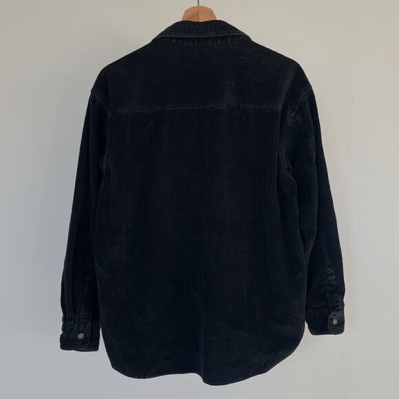 Vintage 90's Mickey Unlimited Black Wale Cord Shirt / Sz S / Embroidery Disney - Picture 5 of 9